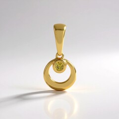 Ciondolo in argento con Diamante Giallo I3