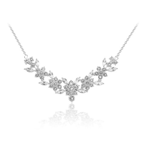 Collier en argent et Topaze blanche