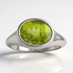 Anello in argento con Peridoto