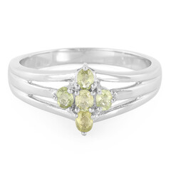 Cuprian Tourmaline Silver Ring