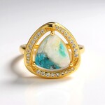 Anello in argento con Mosaico turchese