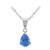 Indigoblauer Topas-Silberhalskette