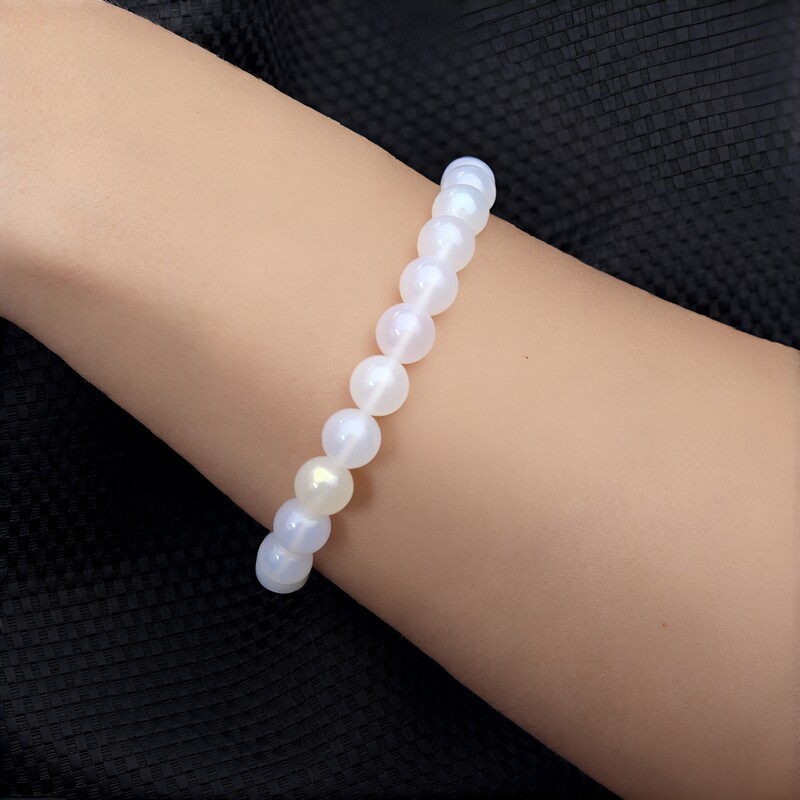 Armband met Witte Agaten
