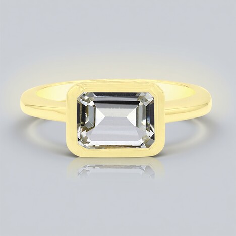 Anello in argento con Topazio Bianco (MONOSONO COLLECTION)
