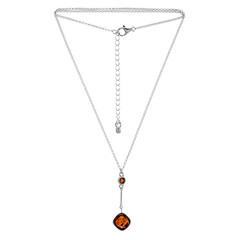 Collana in argento con Ambra Baltica