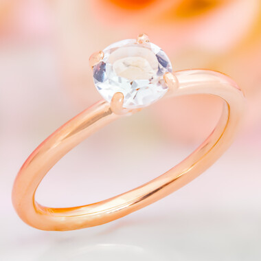 White Topaz Silver Ring