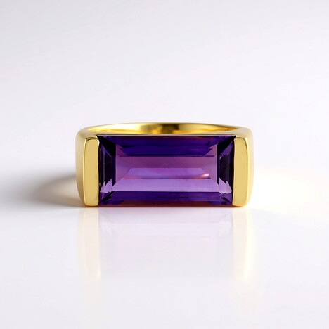 Anello in argento con Ametista del Marocco