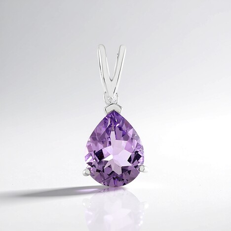 Ciondolo in argento con Ametista Rose de France
