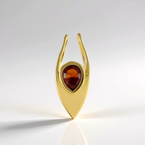Ciondolo in argento con Citrino Madeira (MONOSONO COLLECTION)