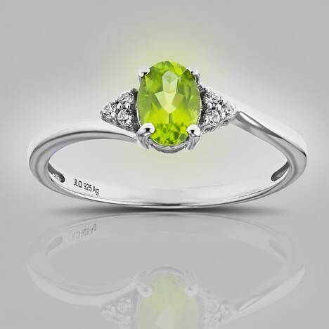 Anello in argento con Peridoto Arizona