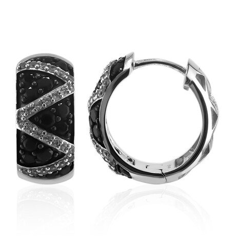 Edelstein-Silberohrringe