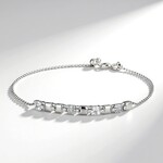 Bracciale in argento con Topazio Bianco (Adela Silber)