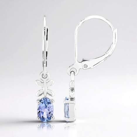Orecchini in argento con Tanzanite Lilla Non Riscaldata