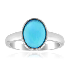 Äthiopischer Blauer Opal-Silberring