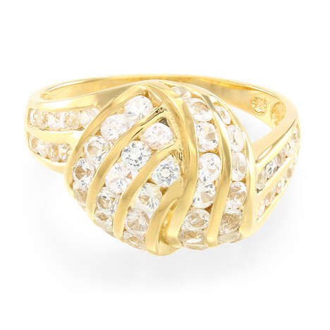 Weißer Saphir-Silberring