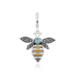 Gelber Quarz-Silberanhänger (Desert Chic)