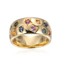 Amethyst Silver Ring (Adela Gold)