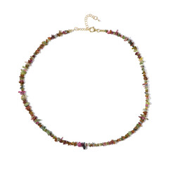 Zilveren halsketting met toermalijnen