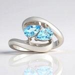 Anello in argento con Acquamarina del Mozambico (Pallanova)