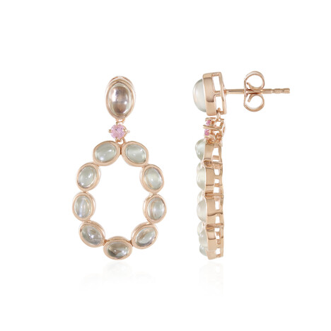 Grüner Mondstein-Silberohrringe (KM by Juwelo)