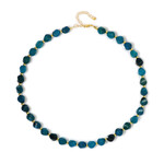 Neon Blue Apatite Silver Necklace