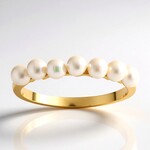 Anello in argento con Perla d'Acqua Dolce Bianca