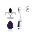 Pendientes en plata con Amatista de Zambia