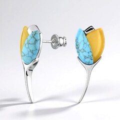 Orecchini in argento con Turchese (dagen)