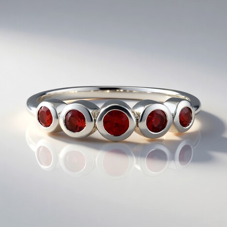 Anello in argento con Rubino Tanzania