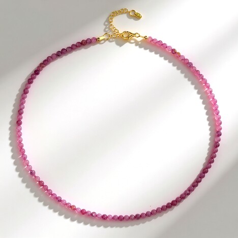 Collana in argento con Zaffiro Rosa