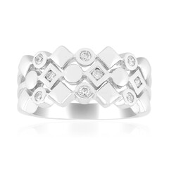 I1 (G) Diamond Silver Ring