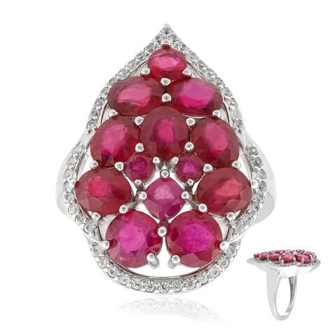 Anillo en plata con Rubí de Madagascar