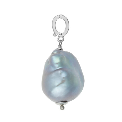 Zilveren hanger met een Zilveren zoetwater kweekparel
