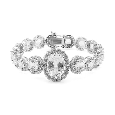 White Topaz Silver Bracelet