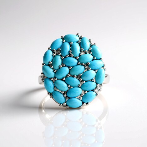 Anello in argento con Turchese Sleeping Beauty (Faszination Türkis)