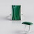 Anello in argento con Malachite (MONOSONO COLLECTION)
