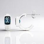 Orecchini in argento con Topazio Blu Londra (Pallanova)