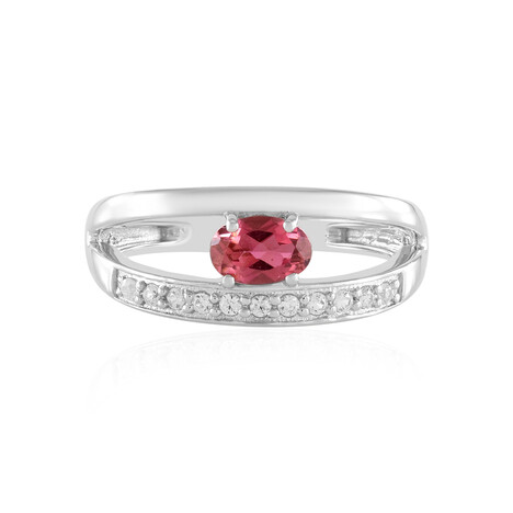 Anillo en plata con Turmalina rosa de Nigeria