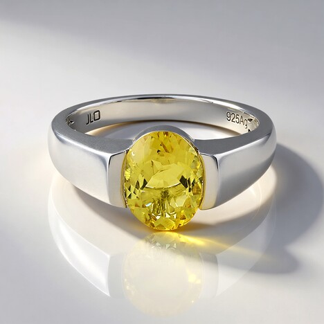 Anello in argento con Berillo Giallo