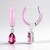 Boucles d'oreilles en argent et Topaze rose