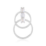 Regenbogen-Mondstein-Silberanhänger