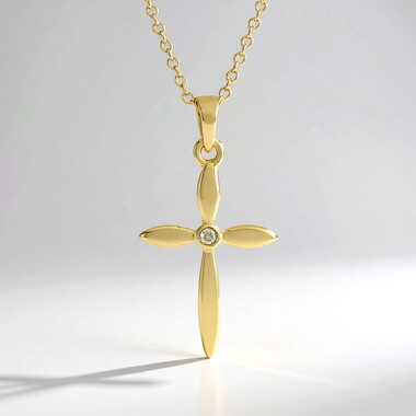 Collar en plata con Diamante chocolate I2