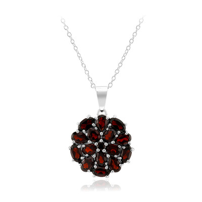 Garnet Silver Necklace