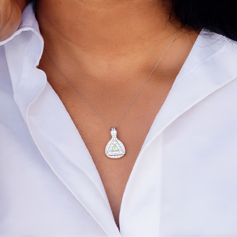 Pendentif en argent et Tourmaline