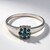 Anello placcato in platino con Diamante Fancy