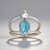 Anello in argento con Larimar (Bali Barong)
