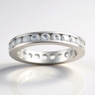 Anillo en plata con Topacio blanco