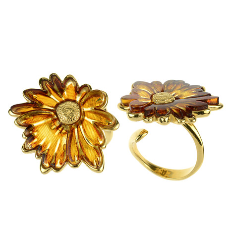 Anillo en plata con Ámbar báltico (dagen)