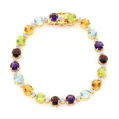 Brazalete en plata con Amatista de Zambia