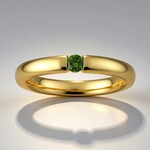 Anello in oro con Diamante Verde VS1 (Annette)